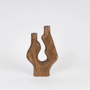 Βάζο Ξύλινο Καφέ 20x6x35εκ. ESTHETI 819-00691