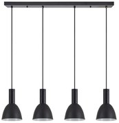 Φωτιστικό Οροφής - Ράγα Adept Tube 77-8553 85x16x300cm 4xE27 60W Black Homelighting