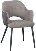 Πολυθρόνα Ascot 03-1064 60x63,5x79cm Dark Brown Μέταλλο,Ύφασμα