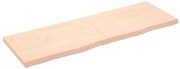 vidaXL Ράφι Τοίχου 180x60x(2-6) εκ. από Ακατέργαστο Μασίφ Ξύλο Δρυός