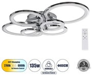 Φωτιστικό Οροφής LED CCT 135W 16200lm ROYAL-R Globostar-61324-Νίκελ Ματ 61324