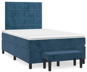 ΚΡΕΒΑΤΙ BOXSPRING ΜΕ ΣΤΡΩΜΑ ΣΚΟΥΡΟ ΜΠΛΕ 120X190 ΕΚ. ΒΕΛΟΥΔΙΝΟ 3270473