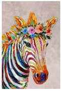 ZEBRA 2 ΠΙΝΑΚΑΣ ΚΑΜΒΑΣ ΠΟΛΥΧΡΩΜΟ 80x120xH3,5cm