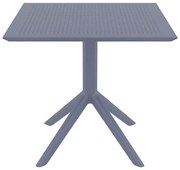 SKY DARK GREY 80X80X74εκ. ΤΡΑΠΕΖΙ ΠΟΛ/ΝΙΟΥ SIESTA 80X80X74εκ.