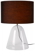 Φωτιστικό Επιτραπέζιο Lucide 34550-81-60 CAMPANA Διάφανο (Transparent)|Μαύρο Ματ (Black Mat)