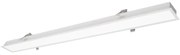 Γραμμικό Φωτιστικό Χωνευτό 220-240V with Trim On-Off Led 30w 4000K 2800lm L90 cm Αλουμίνιο Λευκό Viokef Station 3911-0313-4-W-N
