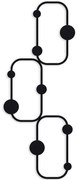 Κρεμάστρα Τοίχου 9 Θέσεων Lizzard 494PYT1163 28x5x70cm Black Wallity Metal