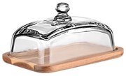 Estia Βάση Τυριών Allure 18.5x12.8x10cm Με Γυάλινο Καπάκι 01-26745