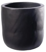 Supergreens Γλάστρα Τσιμεντένια Στρογγυλή "Gaze" Μαύρη 25x25x25 εκ.