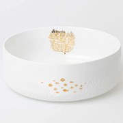 Διακοσμητικό Μπωλ Fishes RD0017357 Φ26,5x8,8cm White-Gold Raeder Πορσελάνη