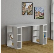 Γραφείο εργασίας Colmar Megapap από μελαμίνη λευκό 140x60x75εκ GP037-0005,3-GP037-0005,3-Λευκό GP037-0005,3