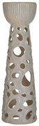 Κηροπήγιο Διάτρητο 3-70-078-0023 10Χ36 Beige Inart Ceramic