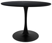 Τραπέζι Balou I pakoworld MDF μαύρο μαρμάρου Φ120x75εκ (1 τεμάχια)