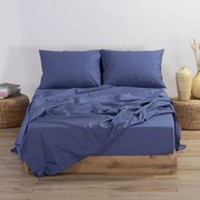 Σεντόνι Basic Με Λάστιχο Indigo Nef-Nef Homeware Διπλό 140x230cm 100% Βαμβάκι