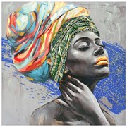 Πίνακας σε καμβά Africana Inart 100x3x100εκ