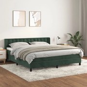 ΚΡΕΒΑΤΙ BOXSPRING ΜΕ ΣΤΡΩΜΑ ΣΚΟΥΡΟ ΠΡΑΣΙΝΟ 180X200ΕΚ. ΒΕΛΟΥΔΙΝΟ 3131216