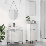 vidaXL Σετ Επίπλων Μπάνιου 3 pcs Γυαλιστερό λευκό 39.5 x 36 x 88 εκ