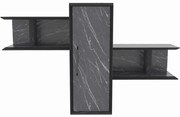 Ραφιέρα Τοίχου Olida 322RTC1705 118,6x35x51,8cm Marble Effect Black