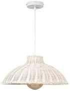 Φωτιστικό Κρεμαστό Ø45xH168cm 1xE27 Rattan Ψάθα Φυσικό Eurolamp 144-33017