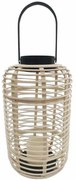 Φανάρι Με Κερί Led 00.06.61159 21x36cm Natural Rattan