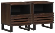 vidaXL Κομοδίνα 2 τεμ. 40 x 33 x 46 εκ. από Μασίφ Ξύλο Μάνγκο