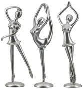 Φιγούρα Ballerina "Adeline" Πολυρεζίνη Ασημένιο PU Pcs. Assorted 10x9.5x29.5cm