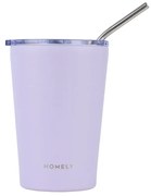 Θερμός-Ποτήρι Ανοξείδωτο Coffee Mug Homely Lavender Fog 400ml-9x8,5x13εκ. Estia 01-32654