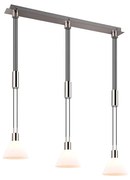 Φωτιστικό Κρεμαστό Trio Lighting Stanley 319500307 Νίκελ Ματ με Λευκό Γυαλί