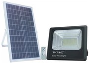 V-TAC LED Ηλιακός Προβολέας 200W 4200lm Μαύρος 120° 6000K Ψυχρό Λευκό 25000mAh 94027