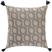 Μαξιλάρι Διακοσμητικό (Με Γέμιση) 027.1608972 Beige-Black 45X45 Βελούδο
