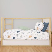 Σεντόνι Κούνιας Με Λάστιχο (70x140+15) Dimcol Rainbow 574 White - Blue