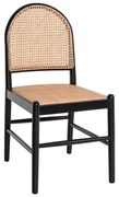 ΚΑΡΕΚΛΑ ΑΠΟ ΟΞΙΑ ΣΕ ΜΑΥΡΟ-RATTAN ΜΠΕΖ  43x50x87 εκ.