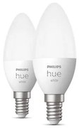 Έξυπνη Λάμπα Led 2xE14 5,5W Κερί Hue W Σετ 929003021102 Philips 929003021102