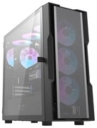 Darkflash DK431 Mesh  θήκη υπολογιστή (μαύρη) + 4 ανεμιστήρες ARGB