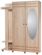 Έπιπλο Εισόδου Garmanto 863SPH4824 135x36x192cm Oak Μοριοσανίδα,Ξύλο