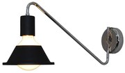 Φωτιστικό Τοίχου - Απλίκα HL-3521-1 77-3768 Emily Chrome &amp; Black  Homelighting Μέταλλο