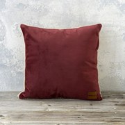 Μαξιλάρι Διακοσμητικό (Με Γέμιση) Nuan Wine Red - Light Beige Nima 45X45 Πολυέστερ