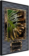 Αφίσα - Monstera in the Frame - 40x60 - Μαύρο - Χωρίς πασπαρτού