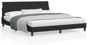 Πλαίσιο Κρεβατιού με LED χωρίς Στρώμα Hanko Μαύρο 180 x 200 εκ. Βελούδινο