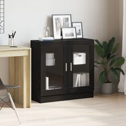vidaXL Μαύρη Βιβλιοθήκη από Δρυ με διαστάσεις 82,5x30,5x80 εκ. Φτιαγμένη από ξύλο