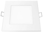 Panel Led Χωνευτό Plato630SW 6W 3000K 400lm White Aca Τετράγωνο Αλουμίνιο