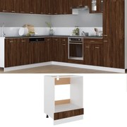 vidaXL Ντουλάπι Φούρνου Riga Καφέ Δρυς 60x46x81,5 εκ. Επεξεργ. Ξύλο