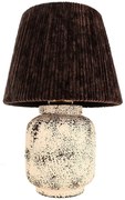 Φωτιστικό Επιτραπέζιο Βελούδο 687HMY2345 Φ20x40cm 1xE27 40W Cream-Brown Opviq