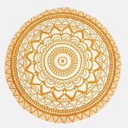Χαλί Jute Στρογγυλό 120εκ. Λευκό-Natural ESTHETI 817-40002