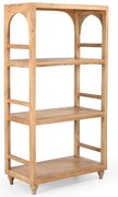 Βιβλιοθήκη Novel Inart μασίφ ξύλο ακακίας 66x35.5x127εκ 66x35.5x127 εκ.