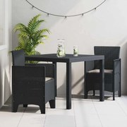 vidaXL Σετ Εξωτερικής Διατροφής 3 pcs Ανθρακί 100 x 100 x 73 εκ