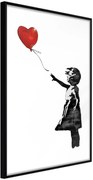 Αφίσα - Banksy: Girl with Balloon II - 40x60 - Μαύρο - Χωρίς πασπαρτού