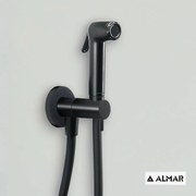 Σύστημα Μπιντέ Flush-Ι, μόνο κρύο, για λεκάνη κρεμαστή και υψηλής πίεσης, Almar Black Matt E136004-400