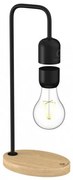 Designnest Levitating Light Bulb Table Lamp Μαγνητικό αιωρούμενο επιτραπέζιο φωτιστικό μαύρο DH0296WD/LEVLAP Μαύρο