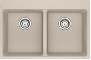 Franke MRG 620-34-34 Ένθετος Γρανιτένιος Νεροχύτης με απλή βαλβίδα 80cm Coffee